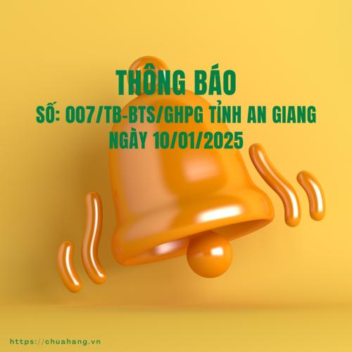 Thông Báo Số: 007/TB-BTS | Hội Nghị Tổng Kết Năm 2024